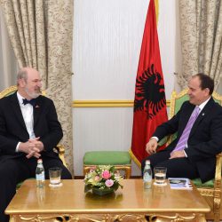 Mit dem albanischen Präsidenten Buhar Nishani (2015)