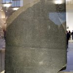 Rosetta Stone of 196 B. C. in three languages, British Museum, London