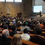 Lecture against human trafficking in the church of the sisters of Mary in Darmstadt (2013)