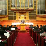 Sermon in the Presbyterian Church in Seoul-Korea in front of an organ built by Klais, a world company from my home town Bonn