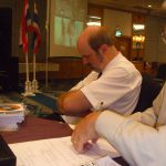The marathon meetings of the General Assembly of the World Evangelical Alliance in Pattaya, Thailand takes its toll (October 29, 2008)
