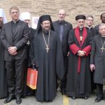 Ecumenical Delegation to the Pope before entering the Vatican (2013)
