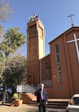 In front of the Holy Cross Anglican Church of Soweto, July, 2017