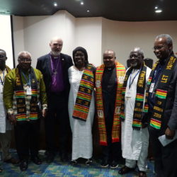 Thomas Schirrmacher with African delegates and the upcoming secretary of the Global Christian Forum, Casely Essamuah, and his wife © BQ/Warnecke