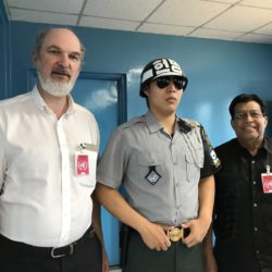On the North Korean side with UN-guard and the president of the Pentecostal World Fellowship, Prince Gunaratnam © BQ/Warnecke