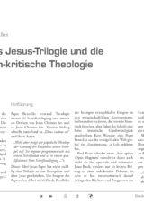 Benedikts Jesus-Trilogie und die historisch-kritische Theologie