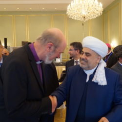 Thomas Schirrmacher welcomes Grand Sheikh Sheikh-ul-Islam Allahshukur Pashazade to Germany © BQ/Warnecke